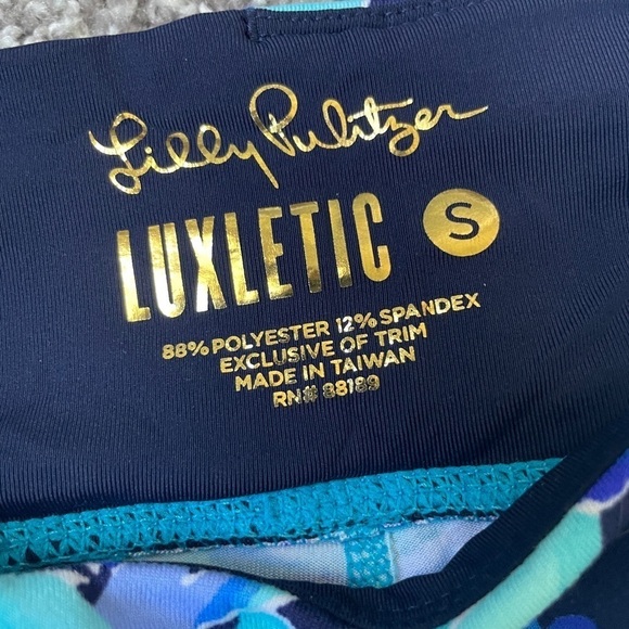 NWOT Lilly Pulitzer Size Small Leggings Luxletic Blue Purple Colors - Picture 6 of 6